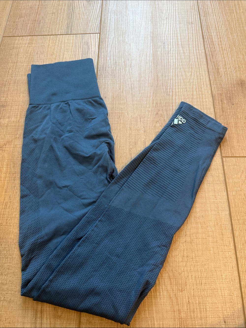 adidas Dark Blue Seamless Performance Leggings